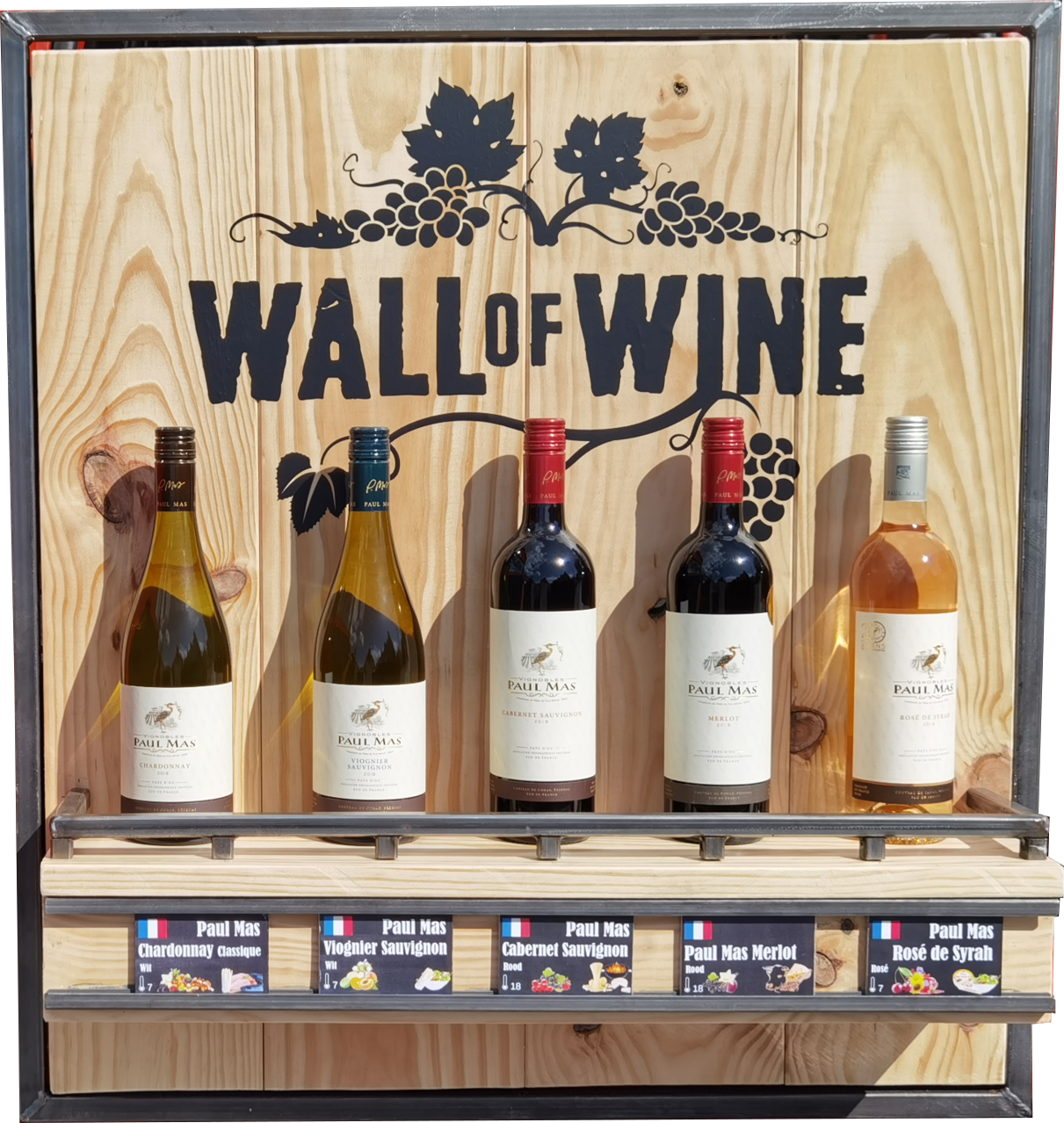 Voor de presentatie van 6 wijnen met bijbehorende wijnbeschrijvingen