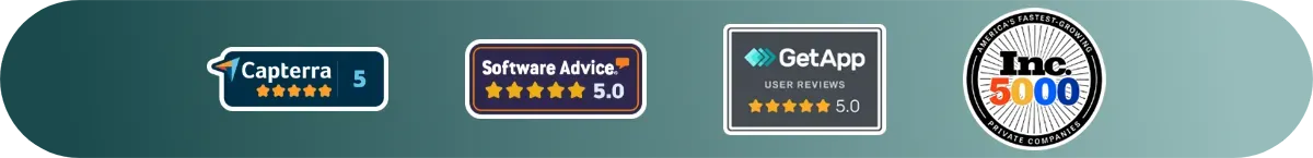 App icons with ratings on a teal background.