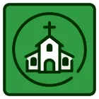 An icon of a delivery truck with a pin on it.