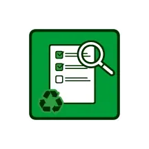 An icon of a delivery truck with a pin on it.