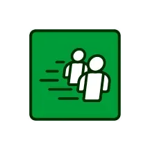 An icon of a delivery truck with a pin on it.