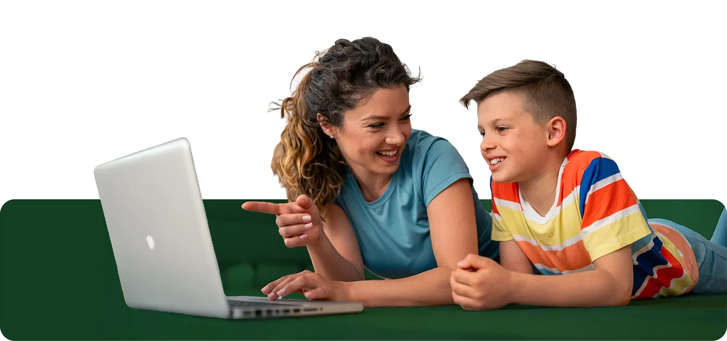 Camp mom and child discuss camp to ease tension, answer questions, and  boost confidence.