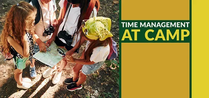 Campers Using Map Text - Time Management at Camp