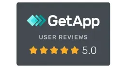 A logo for capterra 5 with four stars on it