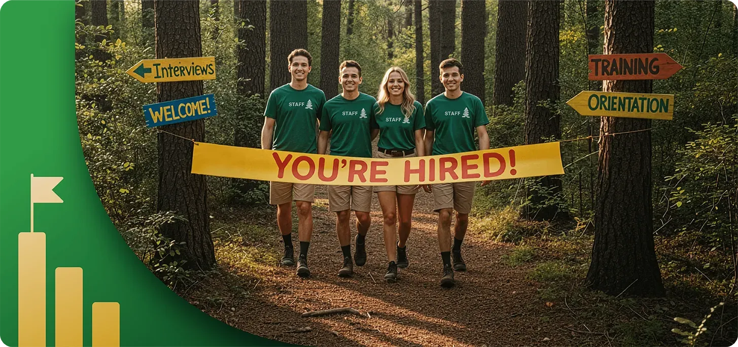 Illustration of best social platforms for camps to reach campers, parents, potential staff.