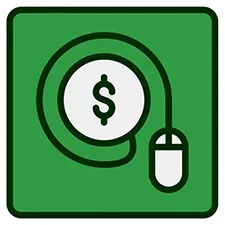 Green square with a vial and list, indicating a single dose prescription.