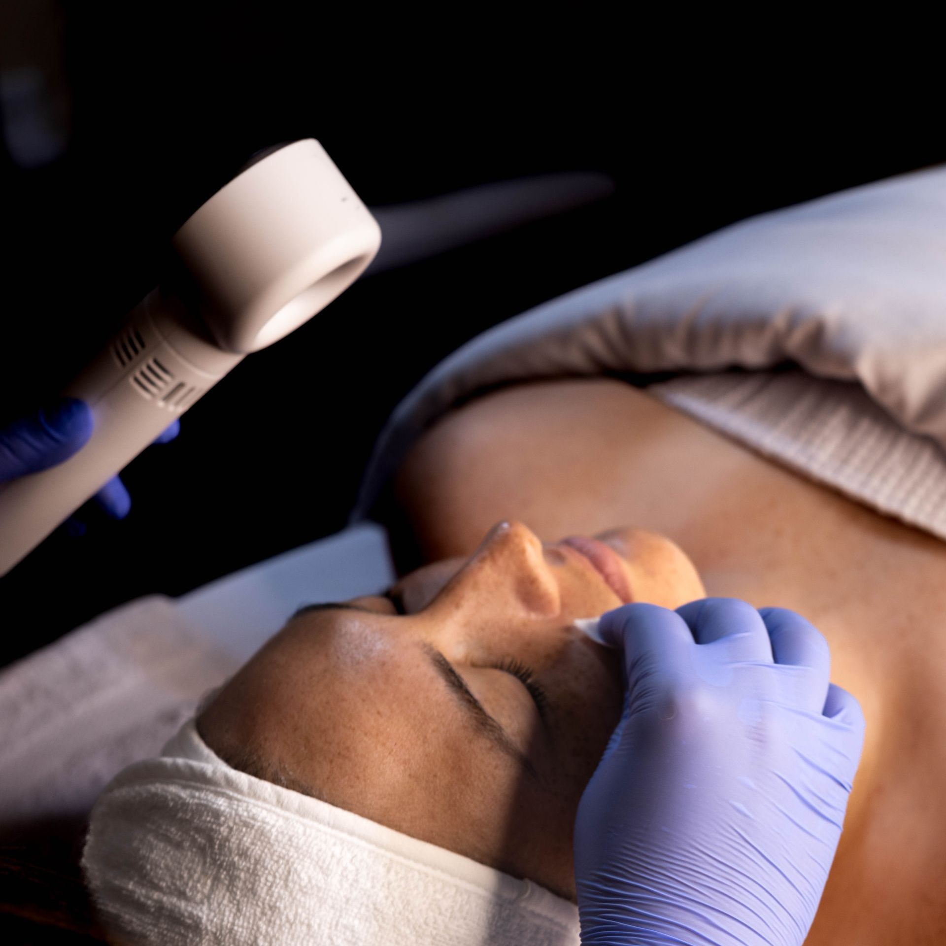 a woman getting chemical peel