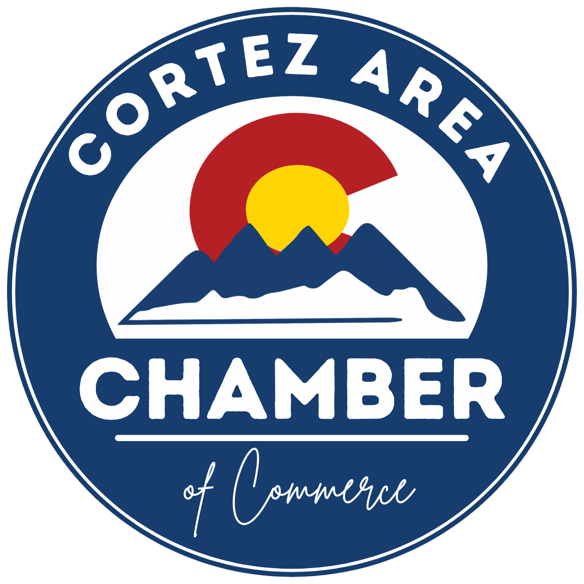 The logo for the cortez area chamber of commerce