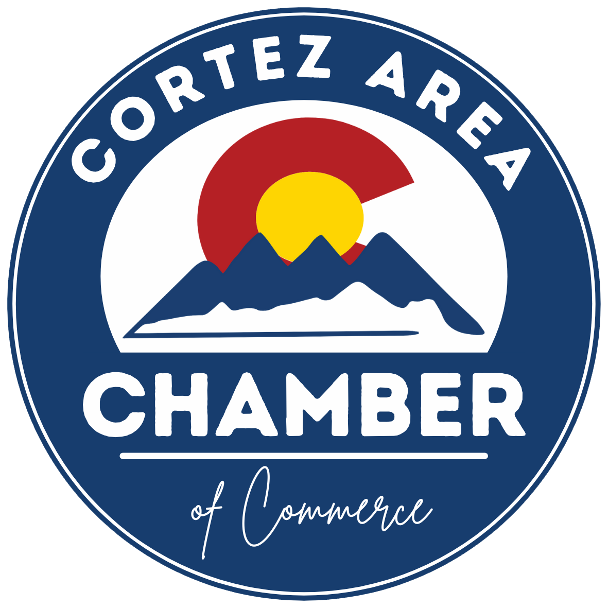 The logo for the cortez area chamber of commerce