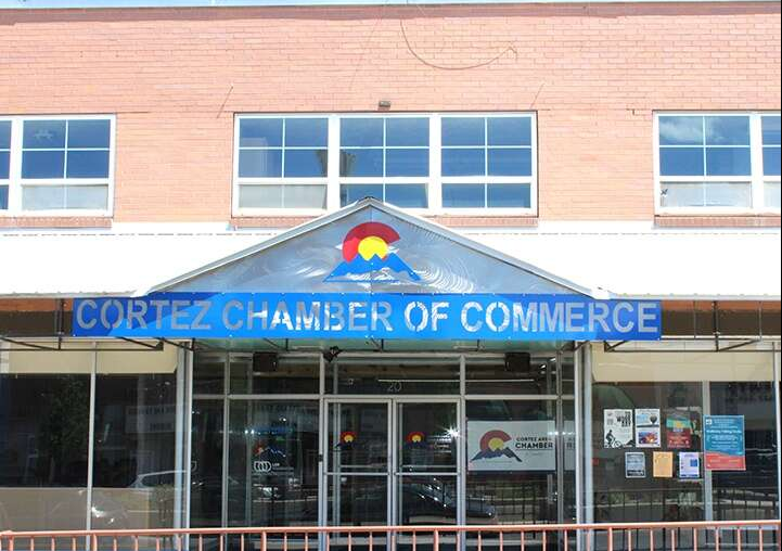 The entrance to the cortez chamber of commerce