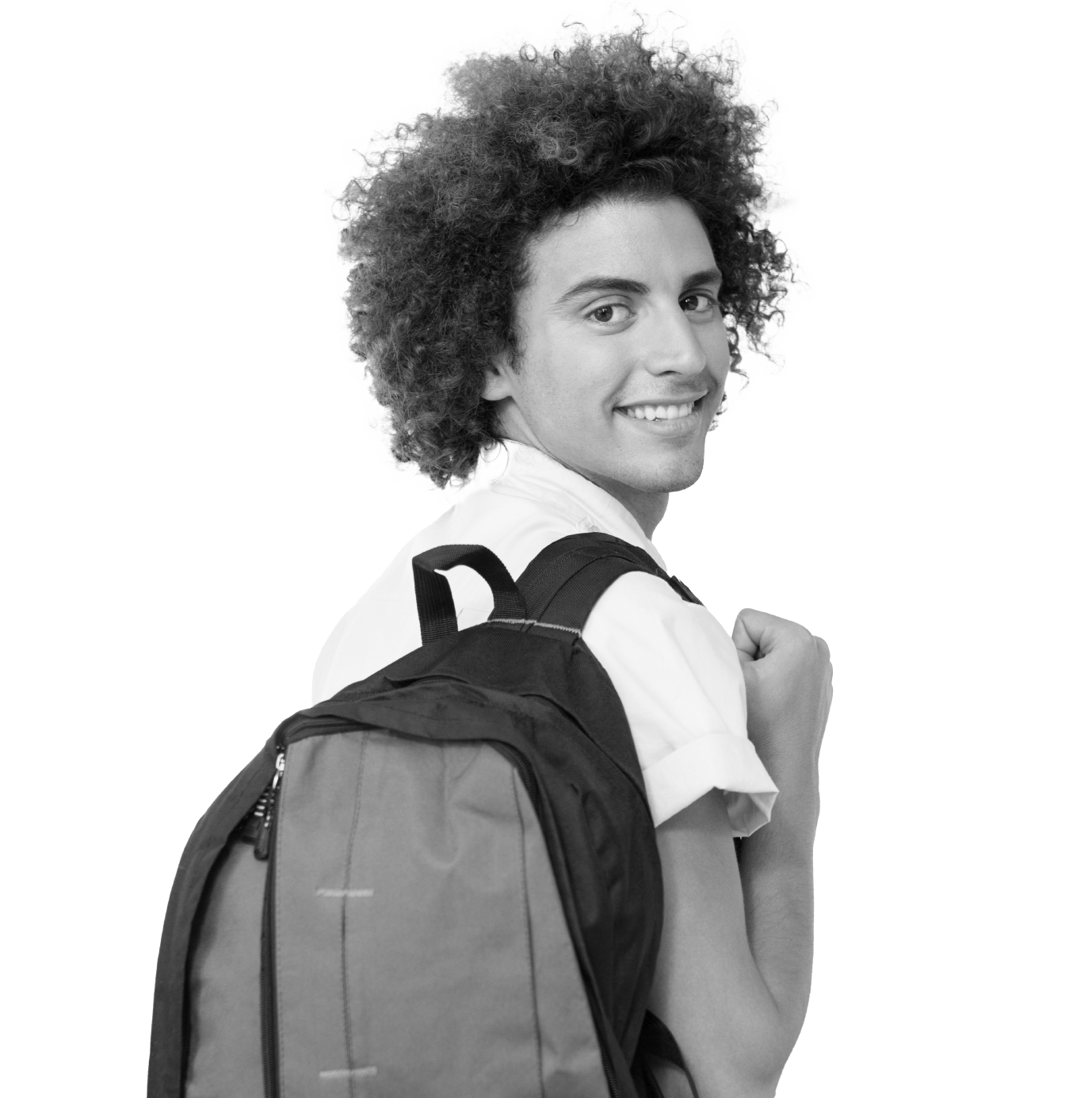 foster youth with backpack