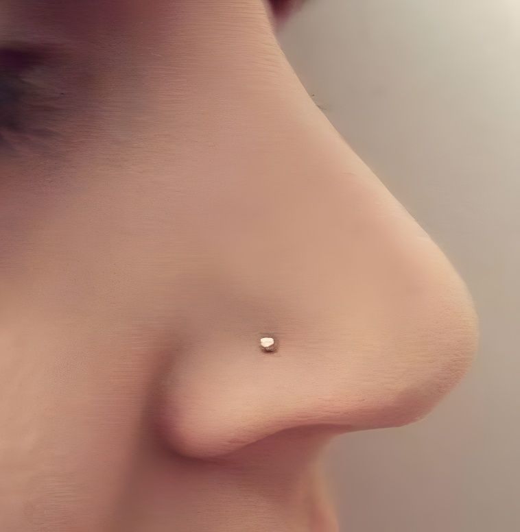 A Close up Of a Woman's Nose with A Nose Ring — Ammo Hair and Beauty In Maclean, NSW