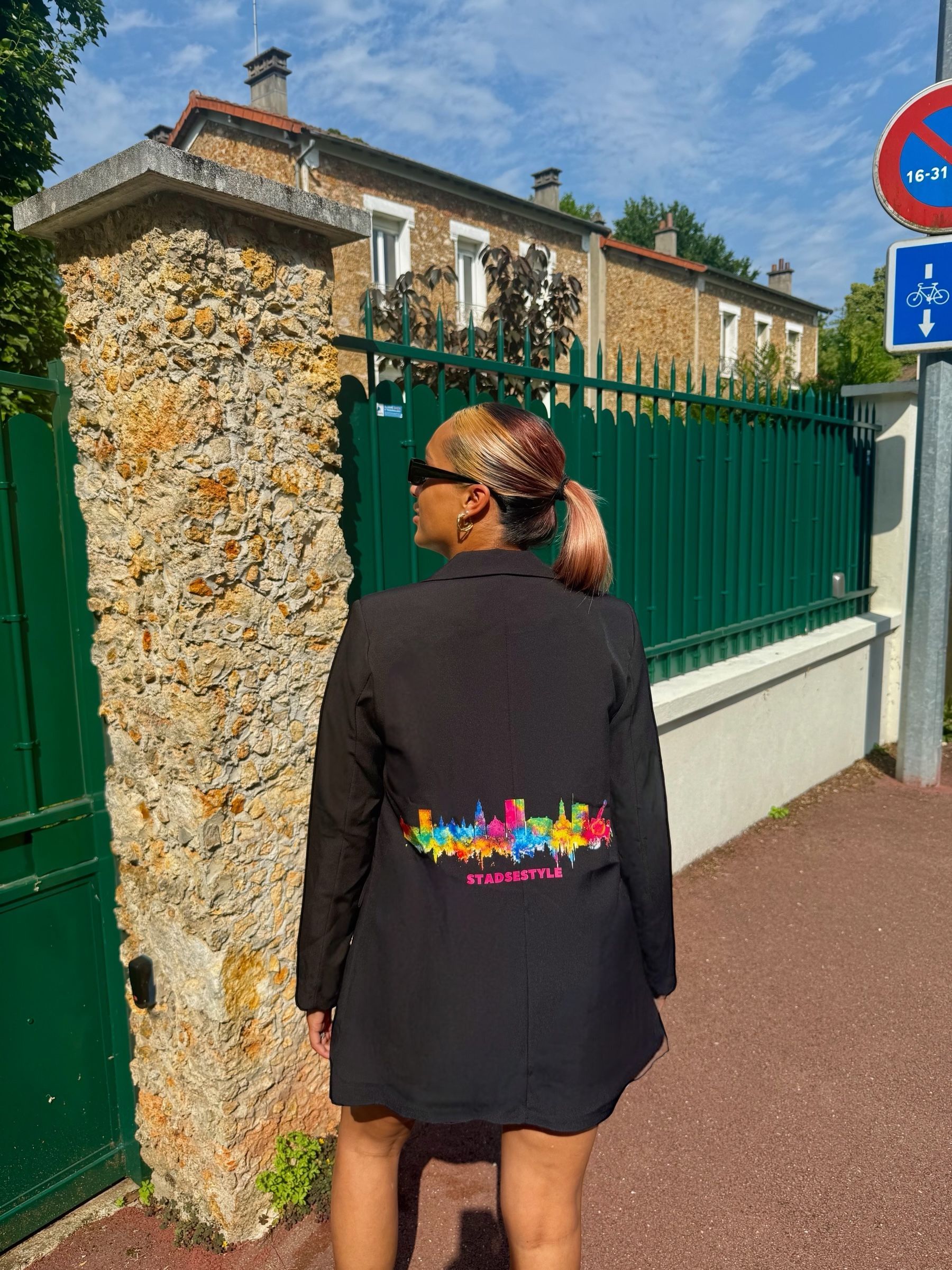 Oversized blazer Stadsestyle zwart