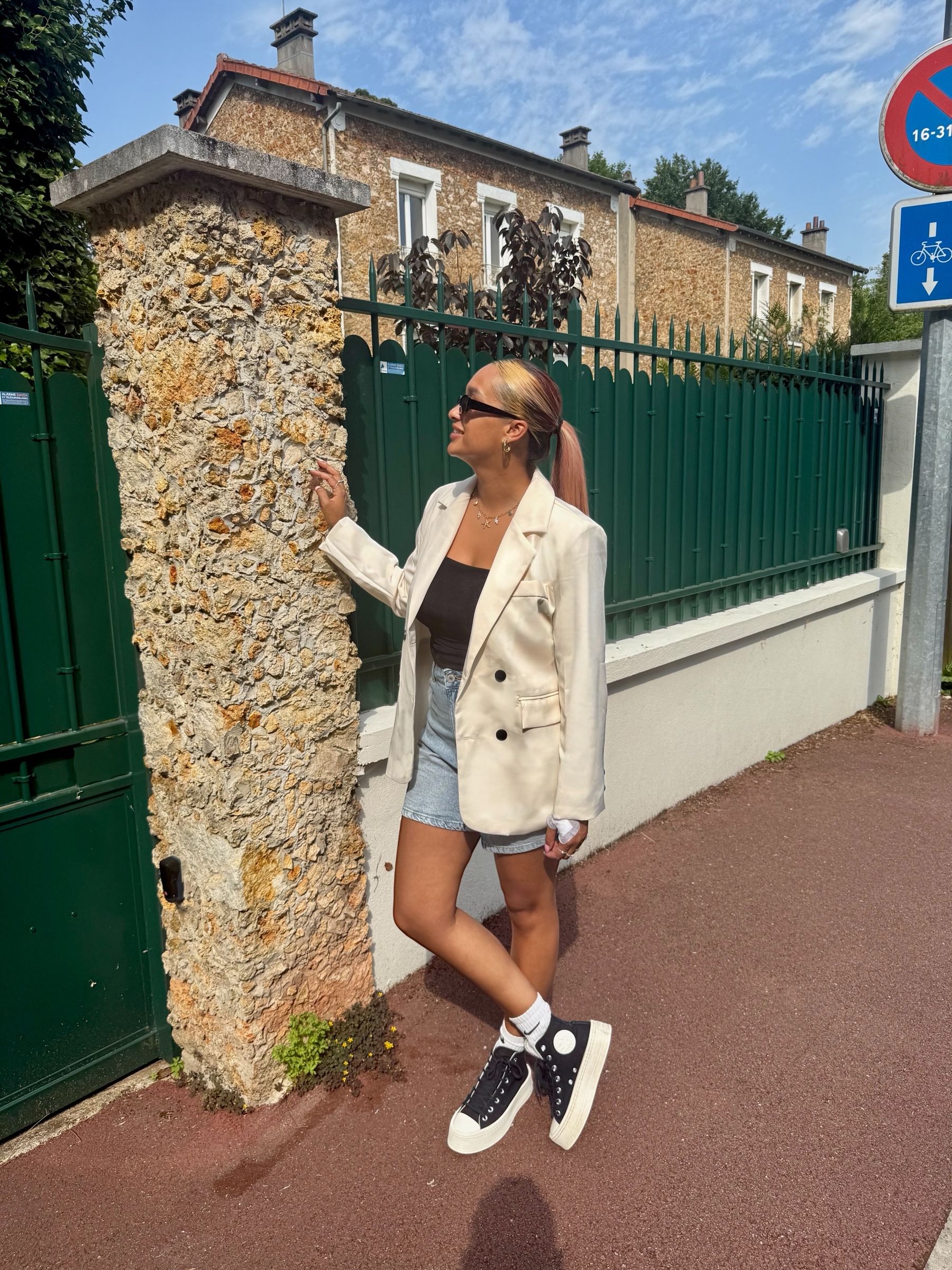 Blazer Stadsestyle Beige