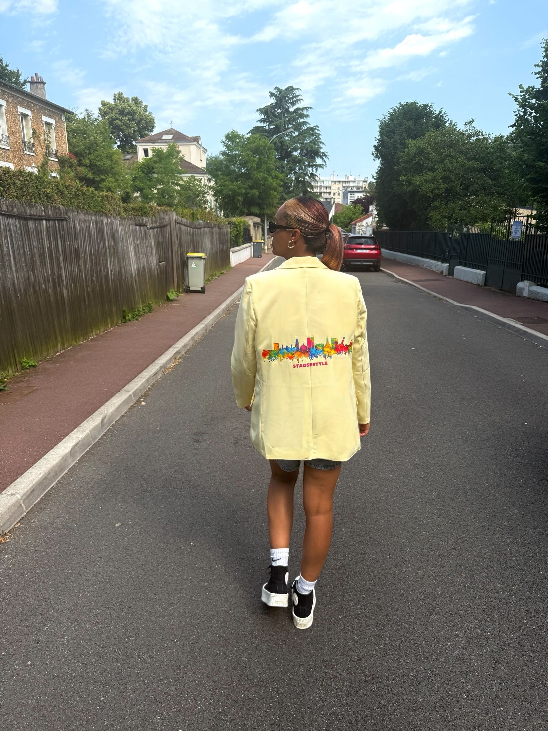 Oversized blazer Stadsestyle geel