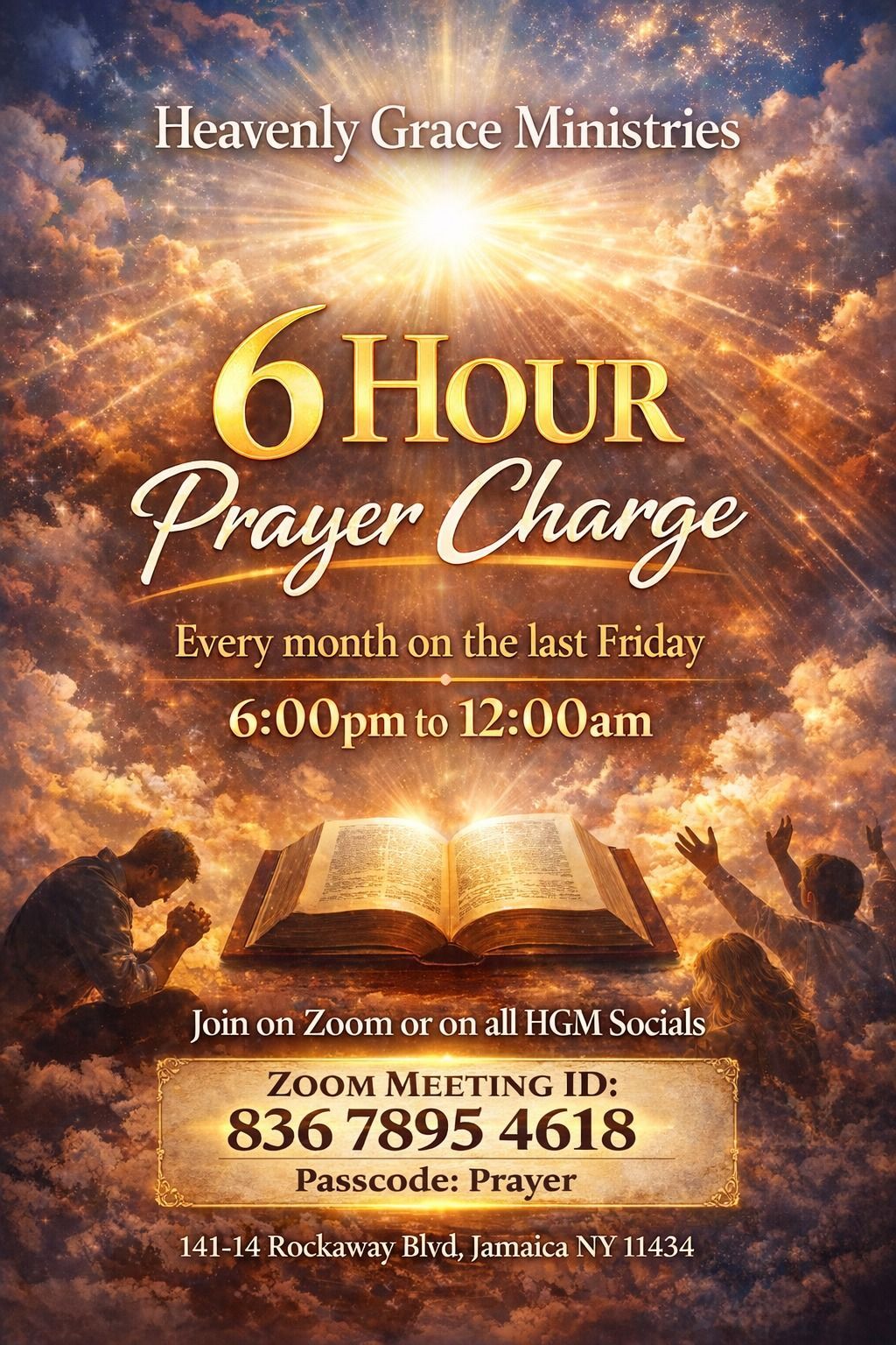 6 Hour Prayer Charge