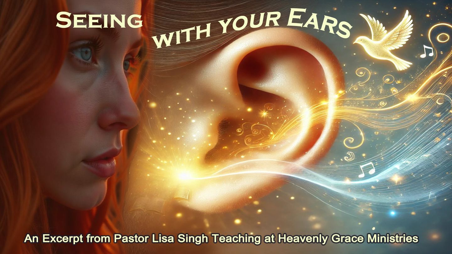 Woman with fiery red hair.  A glowing ear radiates light, the title 