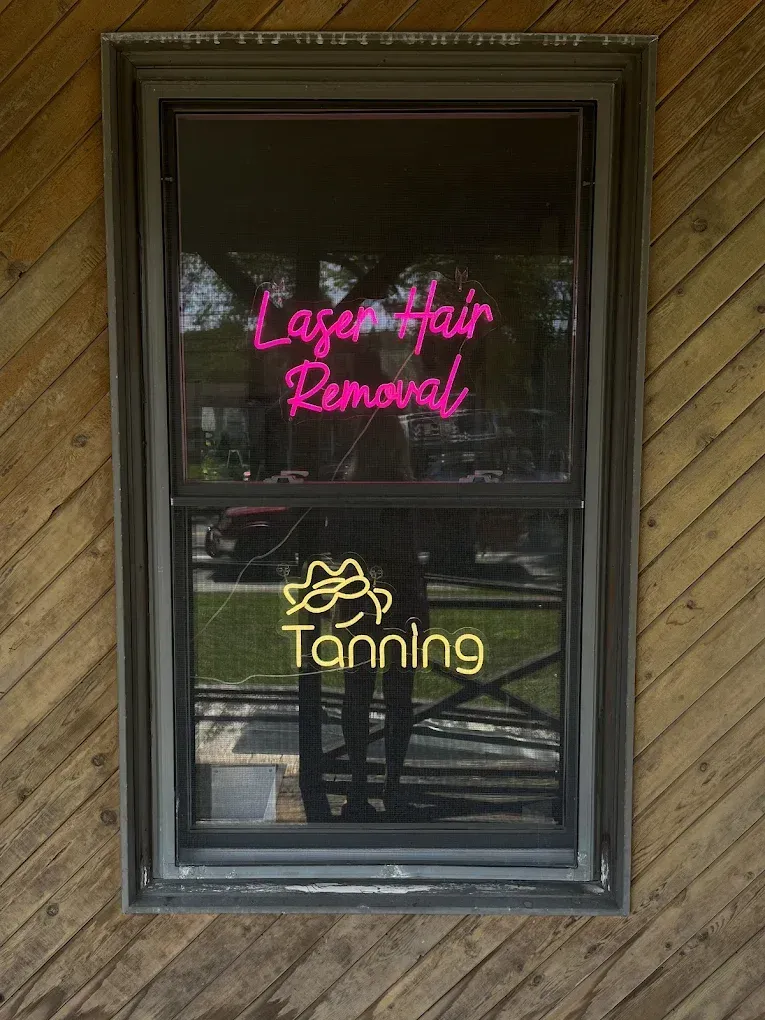 Window with neon signs for 