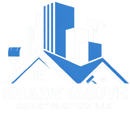 Logo: Gold crown over a semi-truck carrying an excavator, with the word 