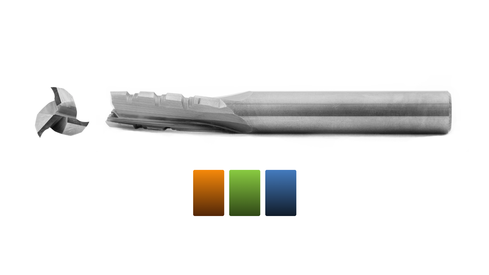 Three Flute Upcut for Phenolics CNC router bit made by Box Canyon Solutions