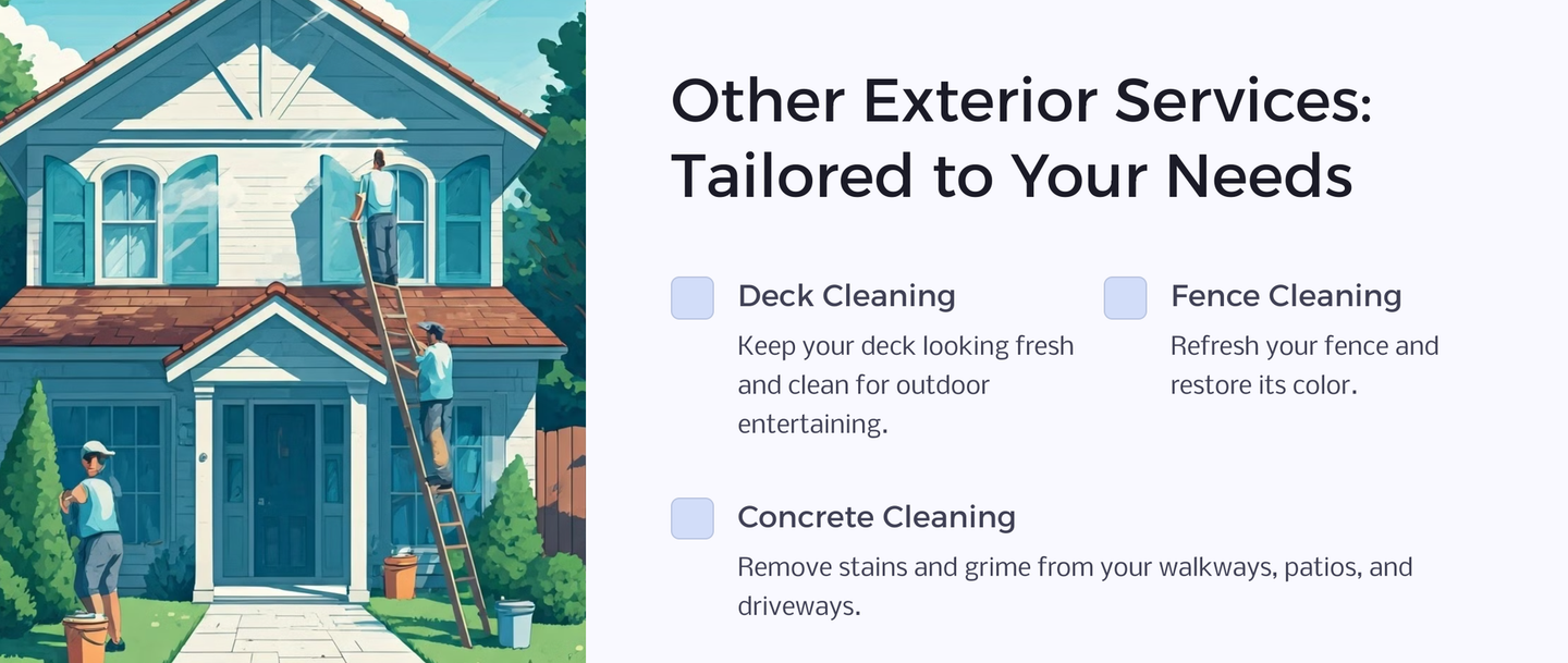 An advertisement for other exterior services tailored to your needs