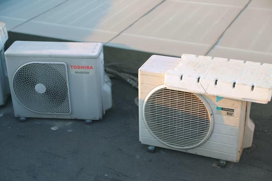 Two HVAC systems next to each other