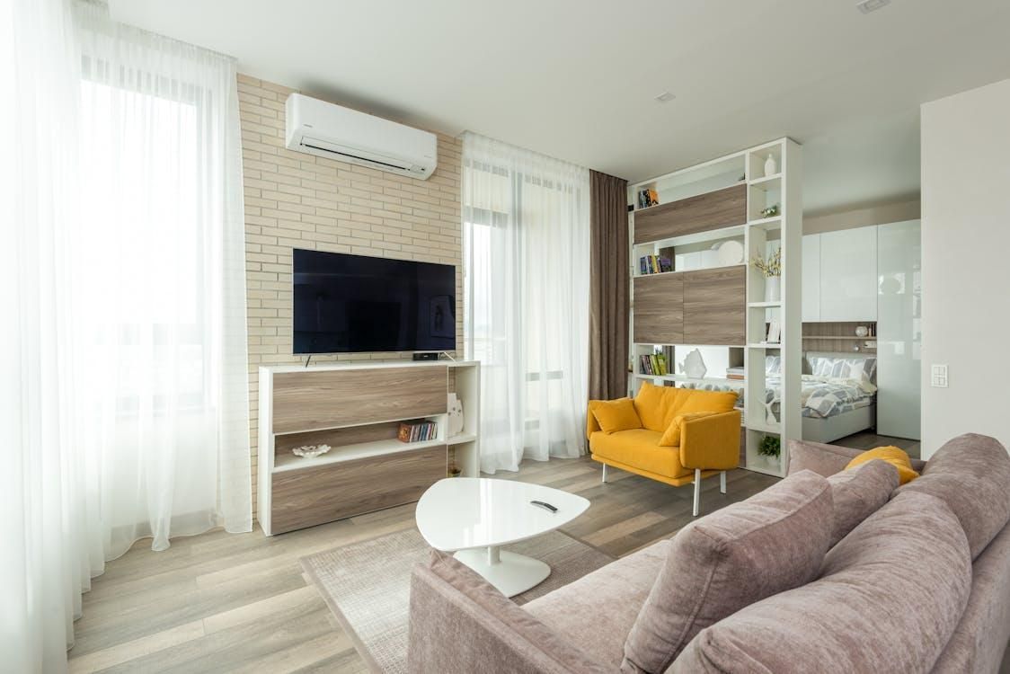 bright living room with balanced airflow and natural light, improving indoor comfort