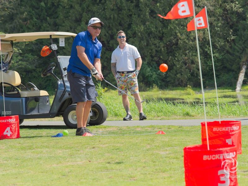 man playing golf