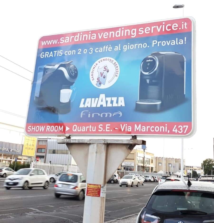 Cartellone macchina da caffè Lavazza