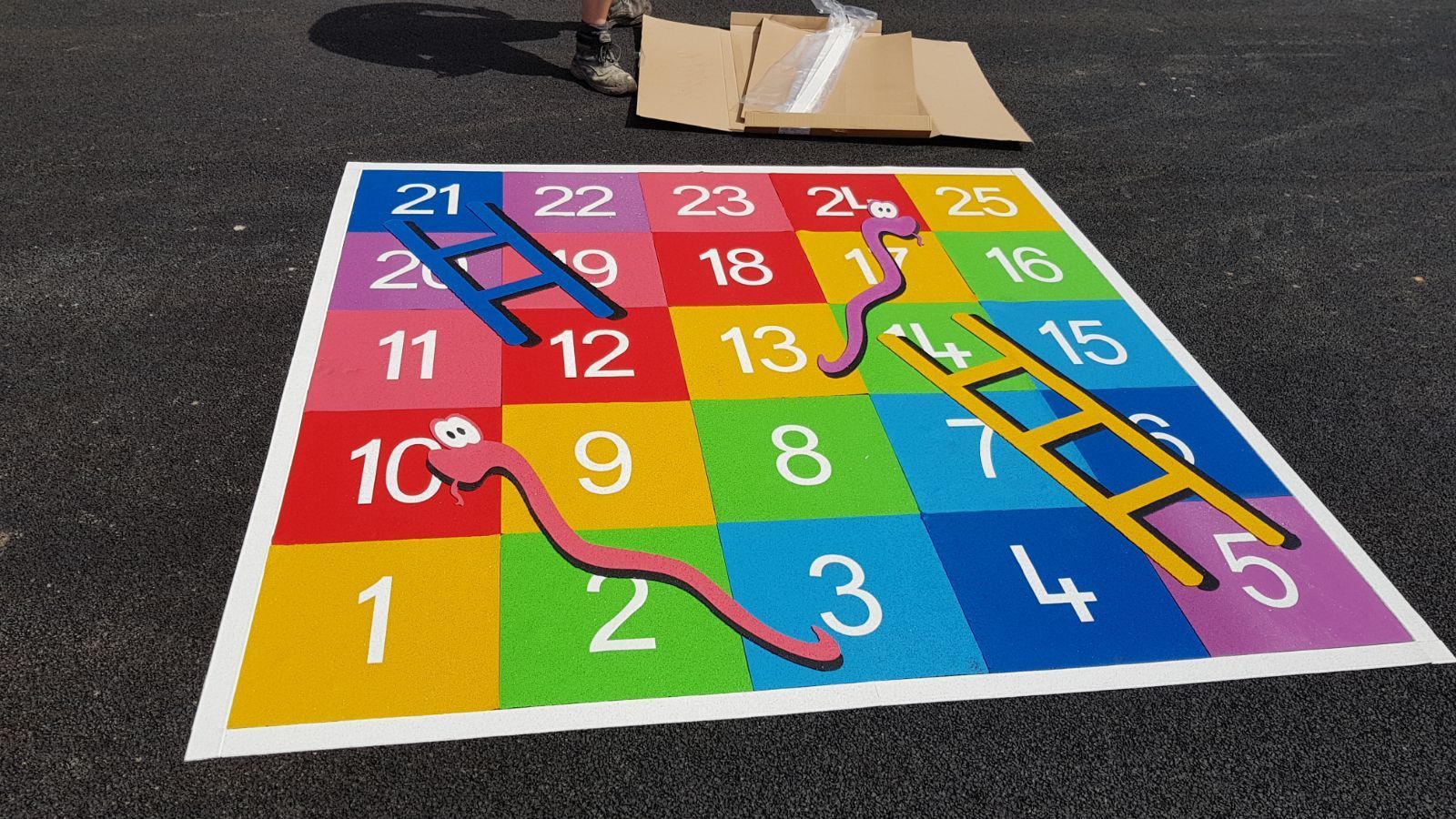 Playground marking snakes and ladders