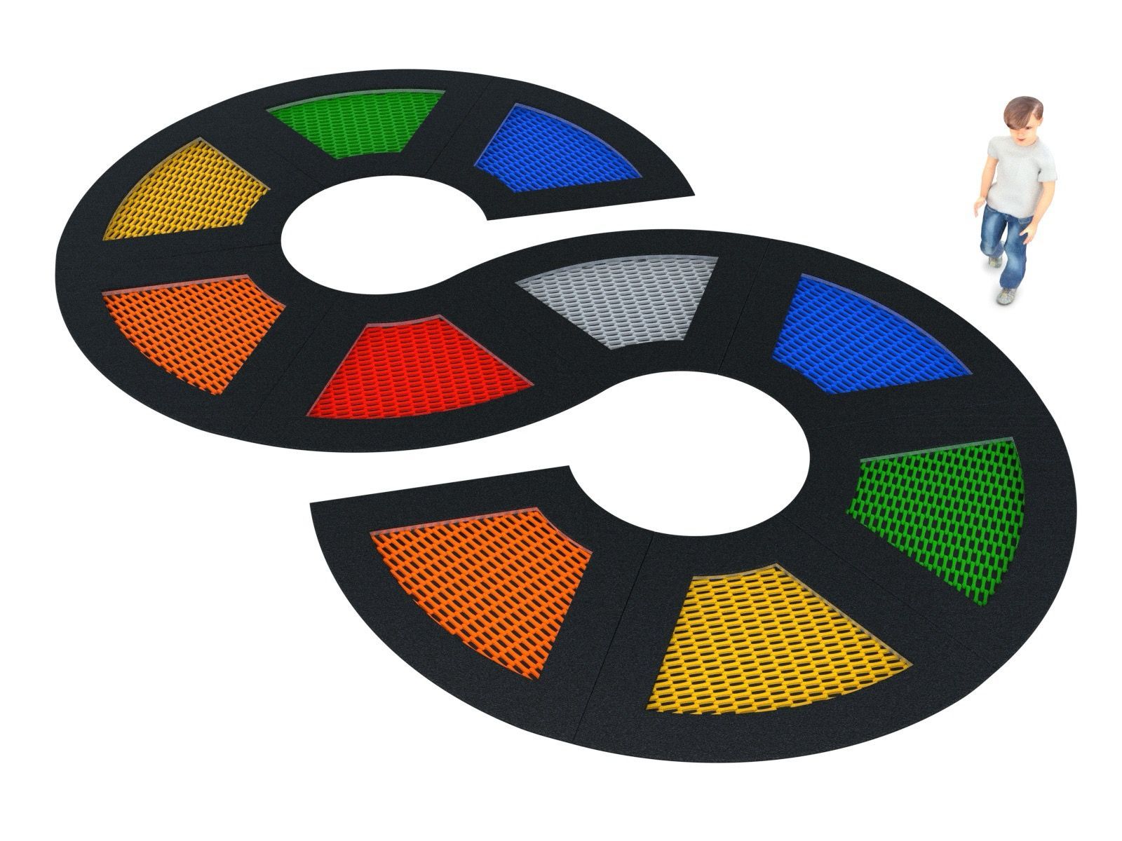 Trampoline S shaped path