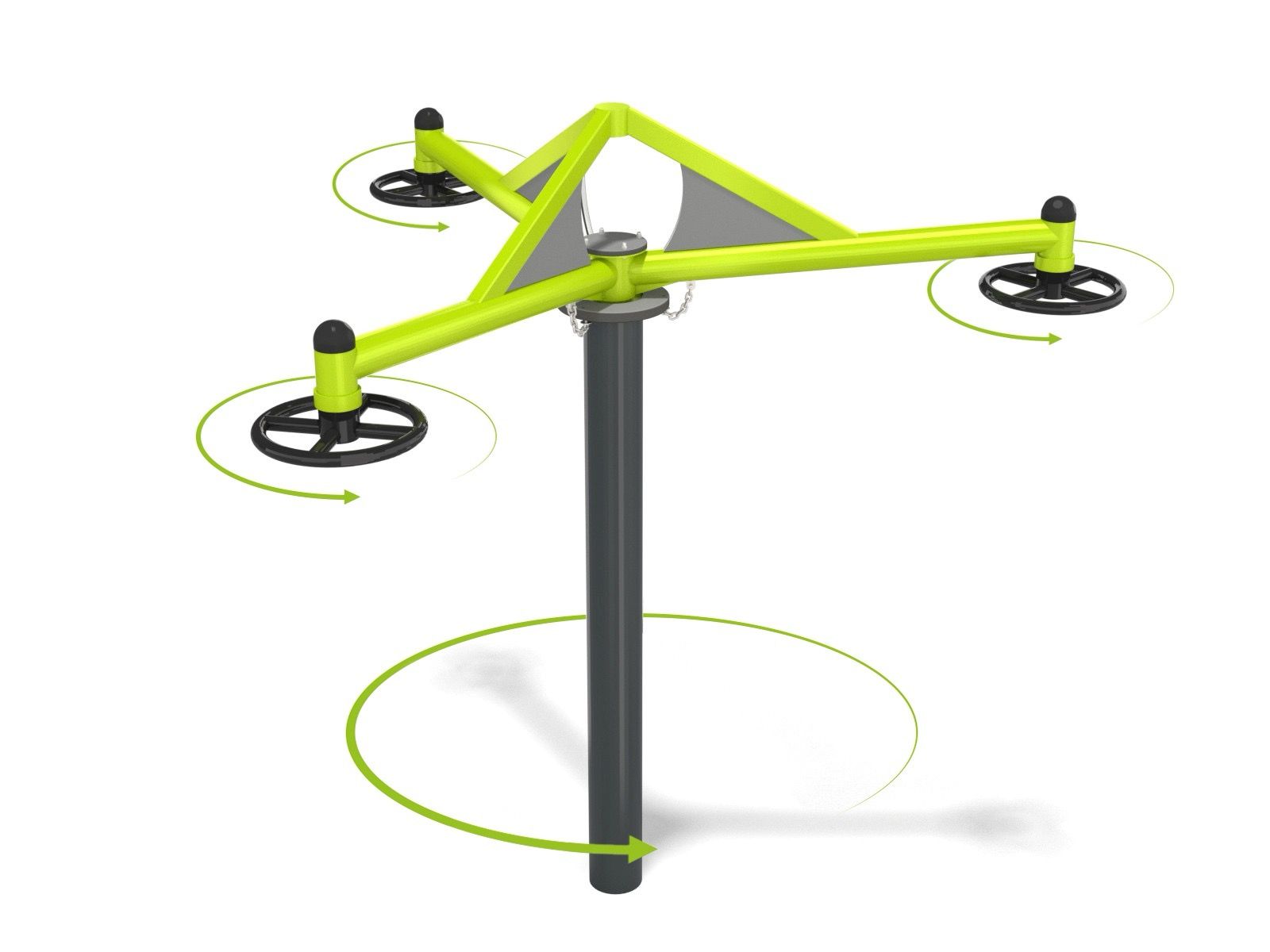 Carousel rotating and spinning