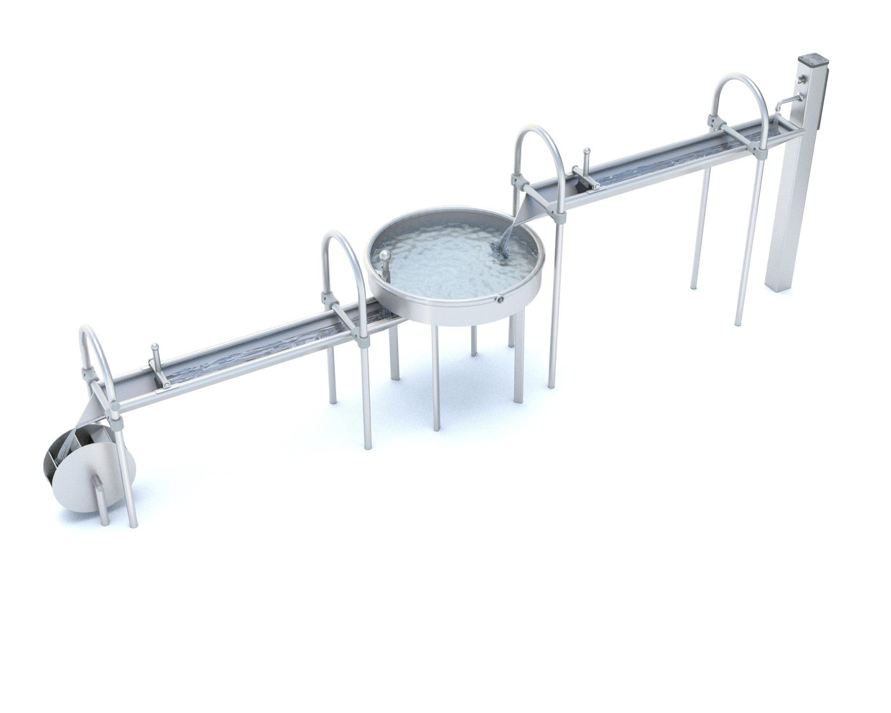 Water rills play equipment