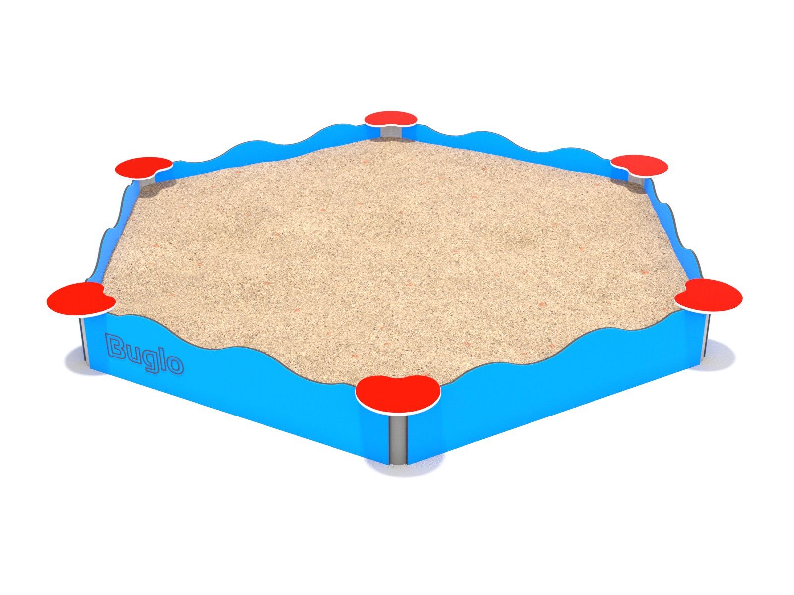 Sandpit with seating