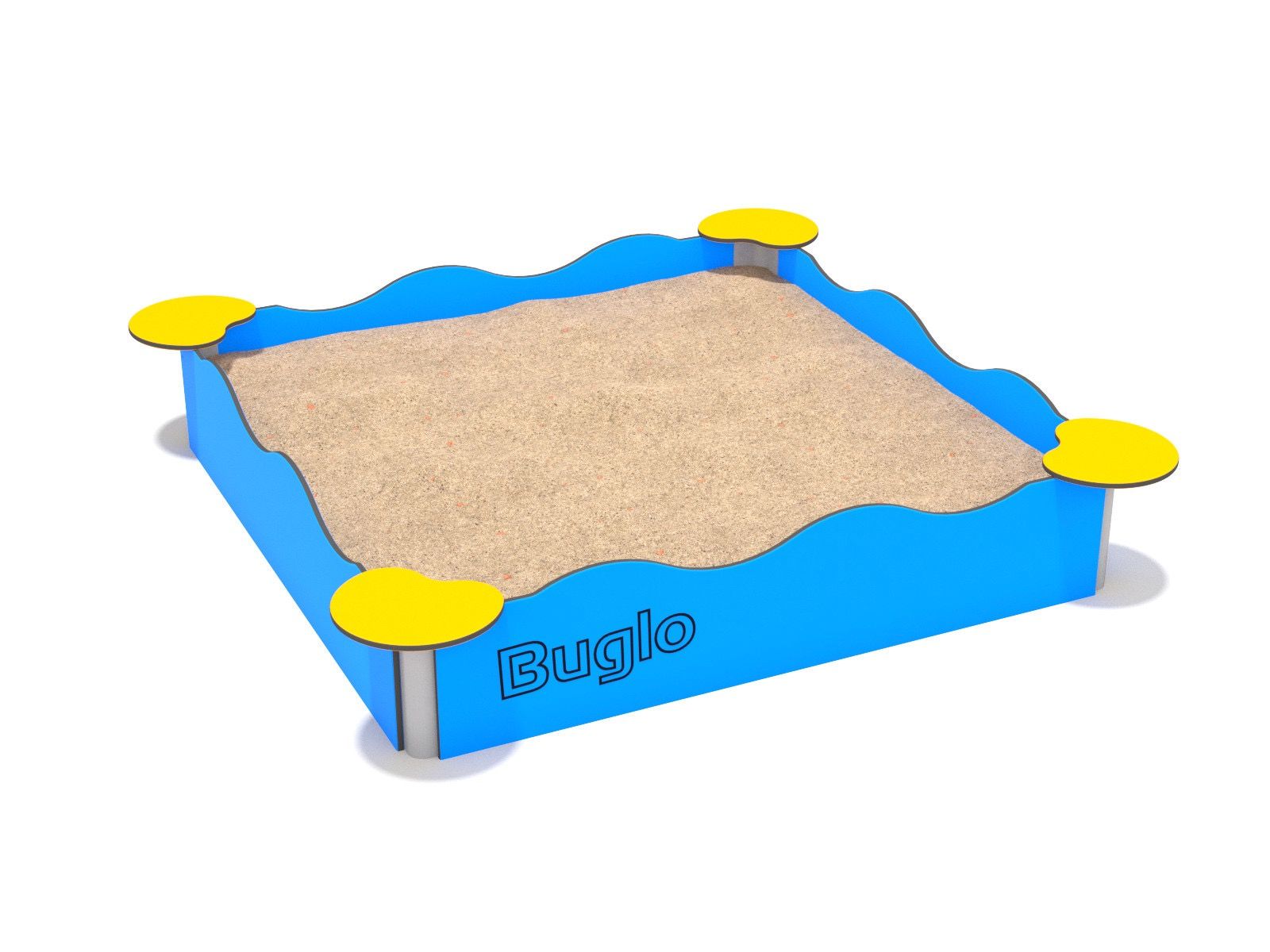 Sandpit with seats