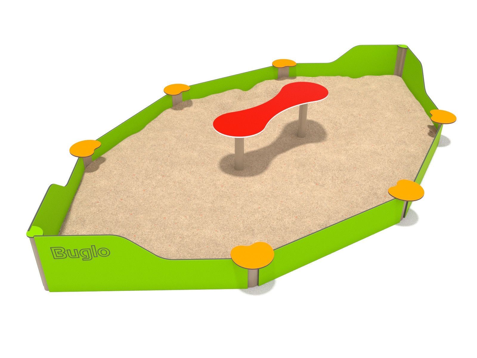 Sandpit with seating