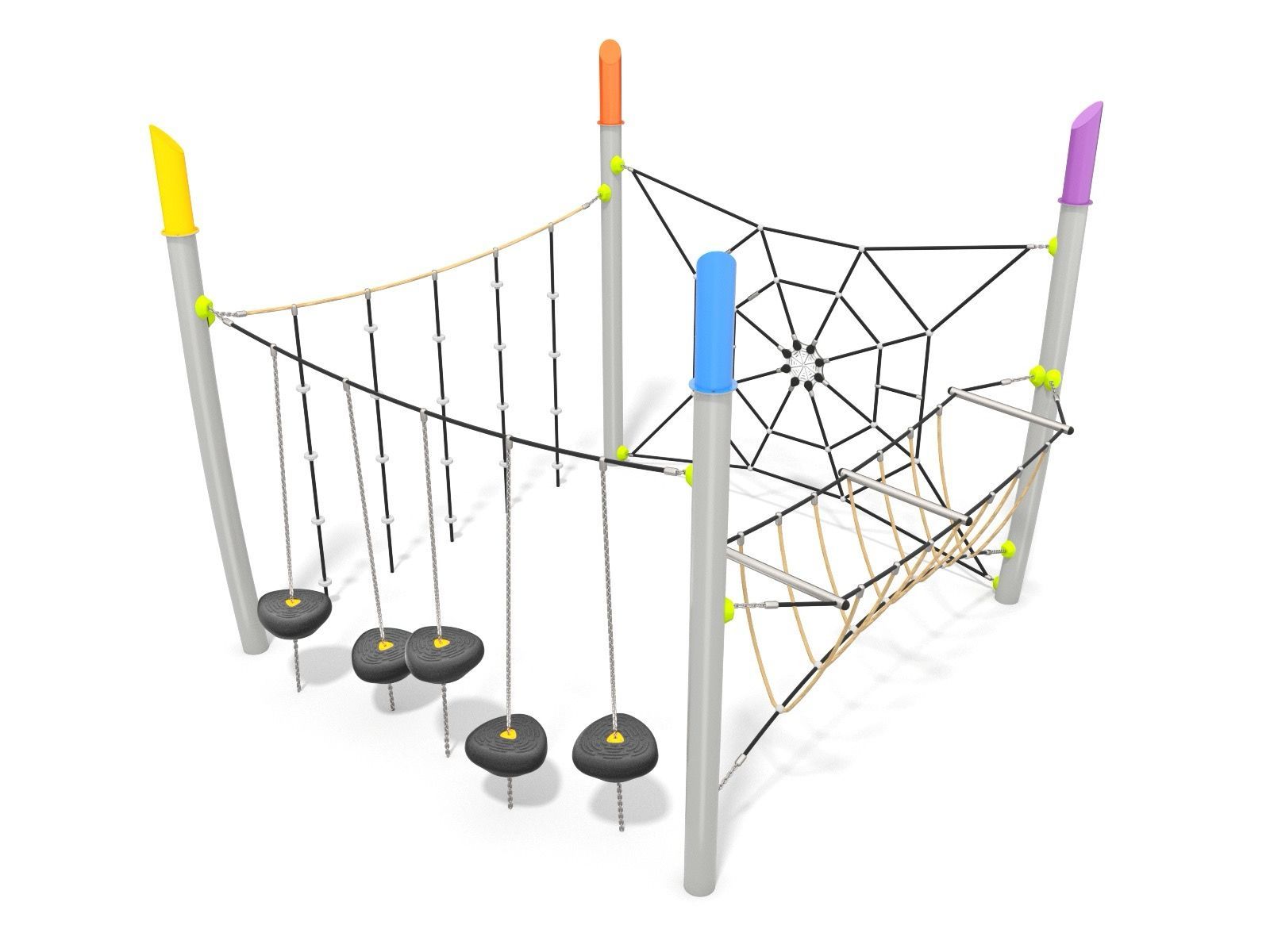 Rope climbing frame square