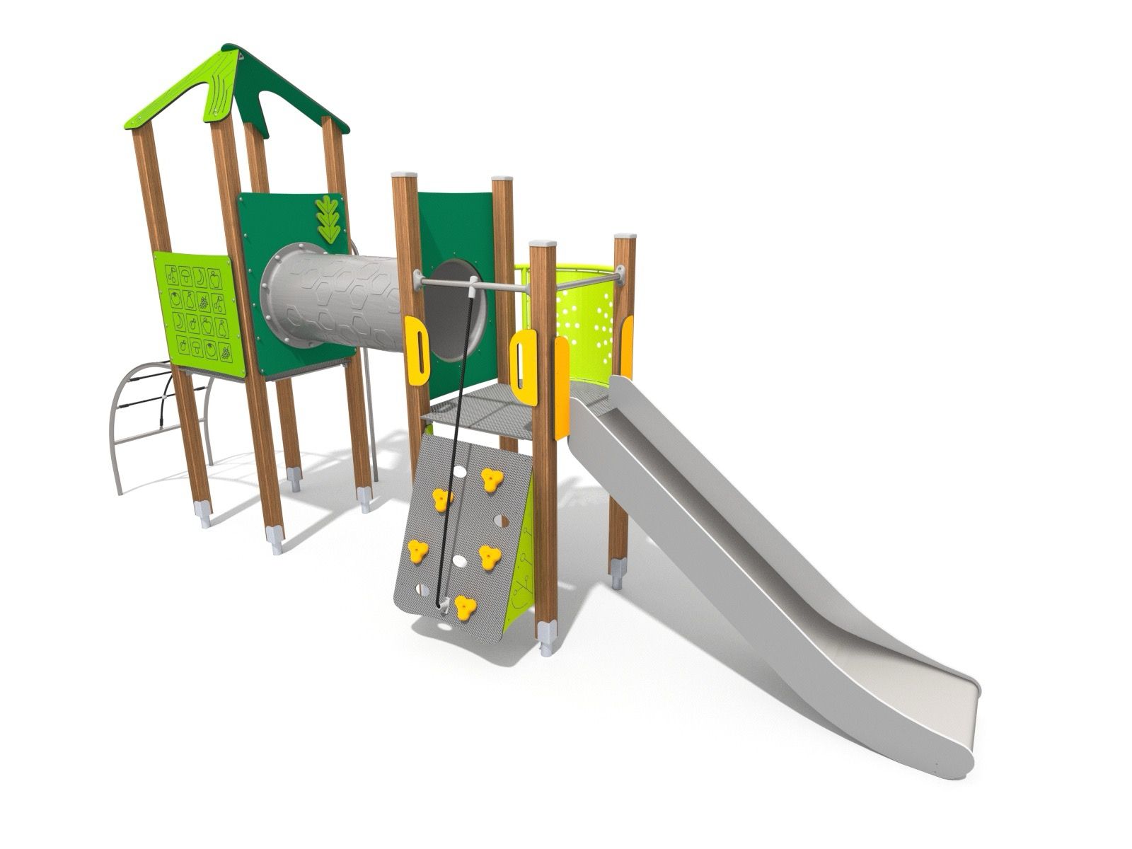 Play multi unit with slide and tunnel