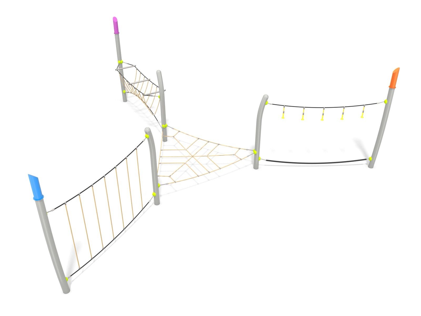 Rope climbing frame