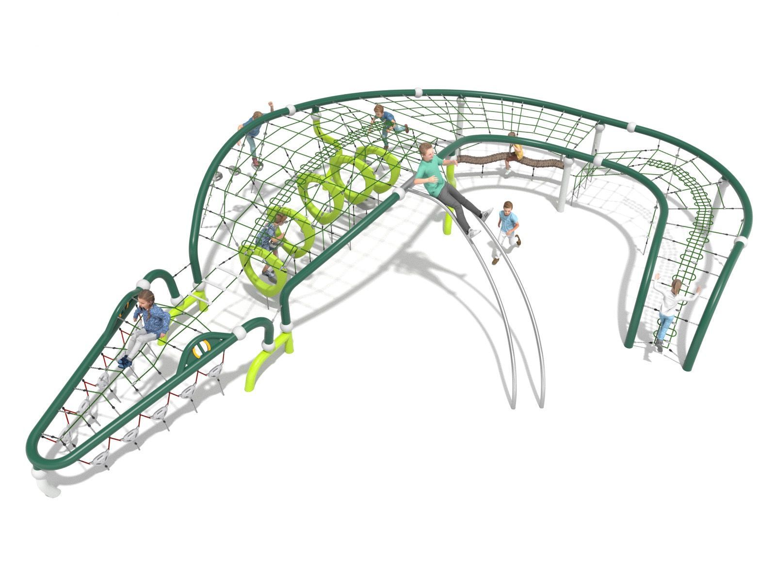 Rope climbing crocodile 