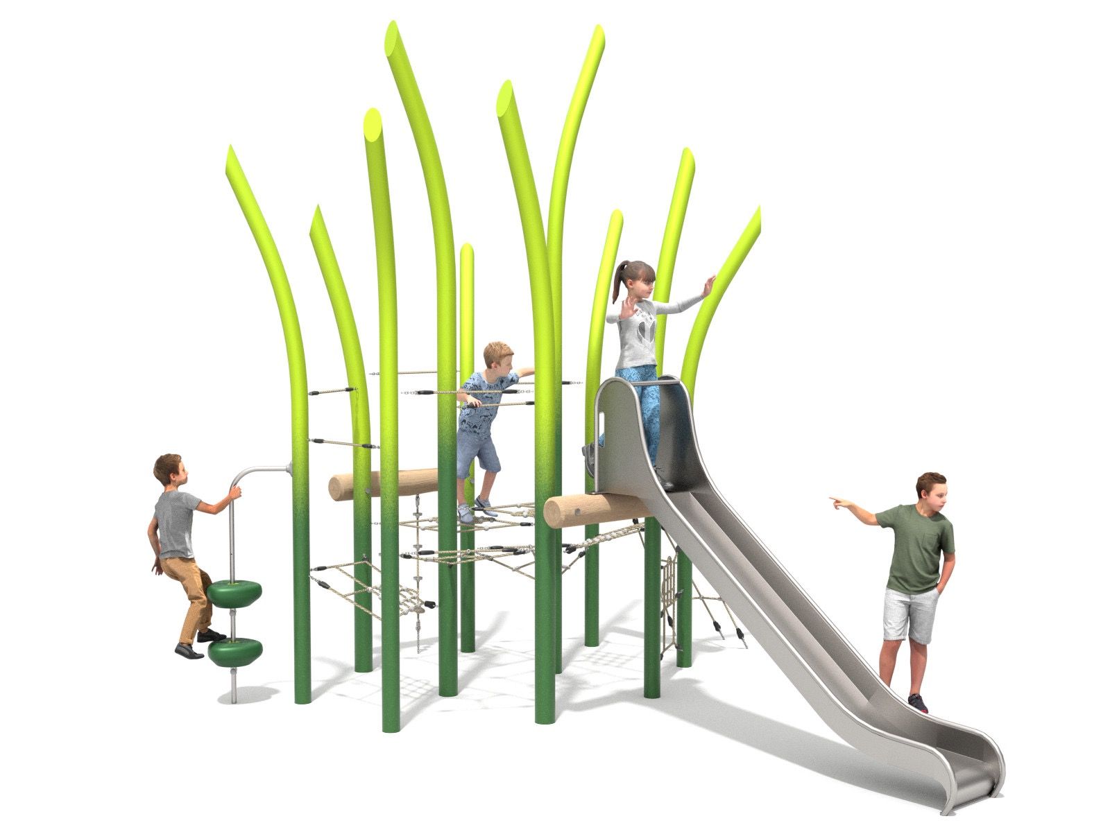 Rope climbing with slide