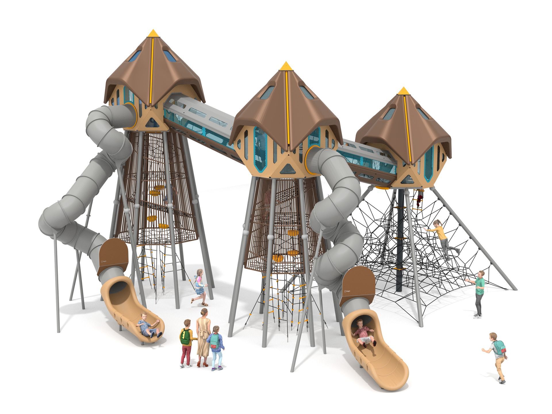 Rope climbing structure