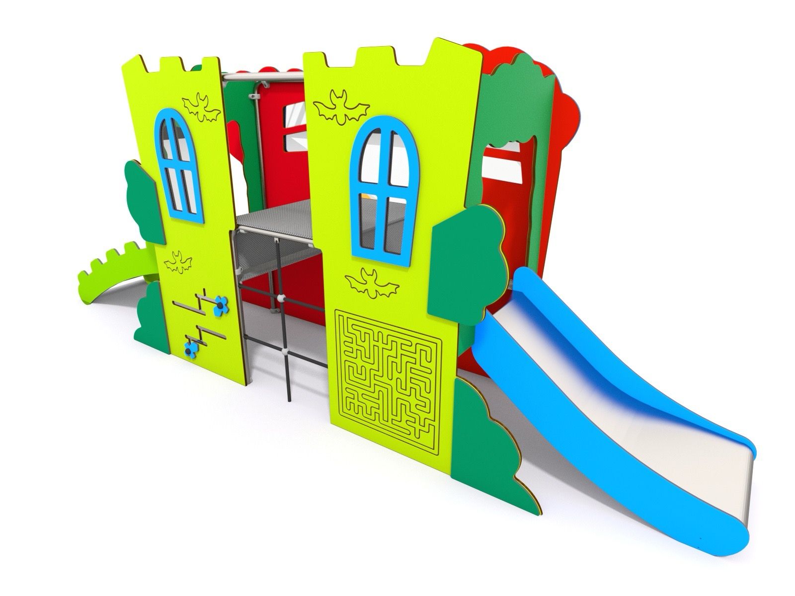 Children's play unit with slide