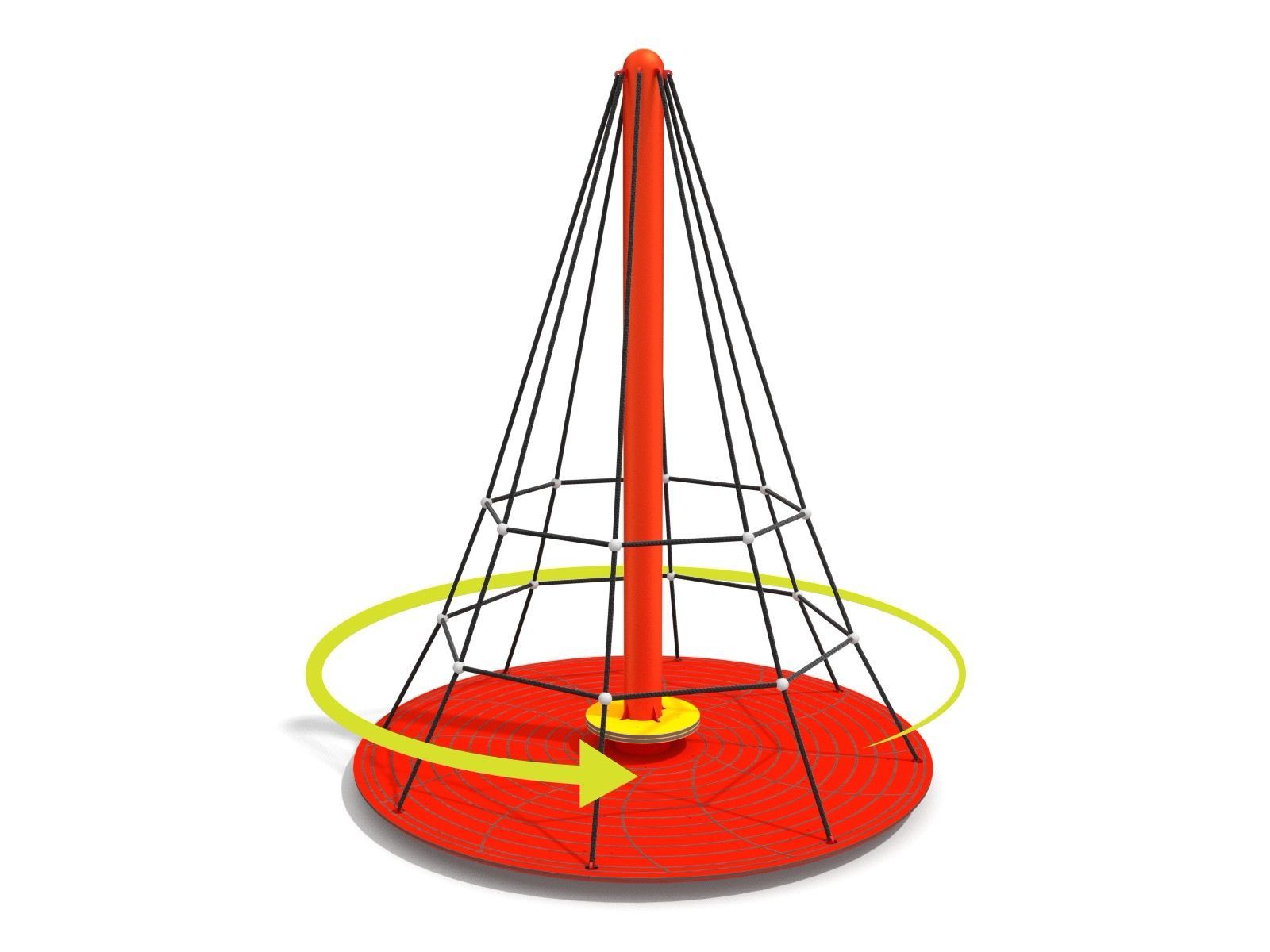 Spinning rope cone climber