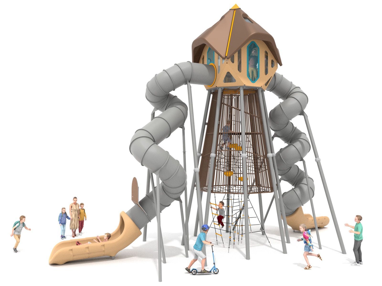 Ropes in mega tower and slide