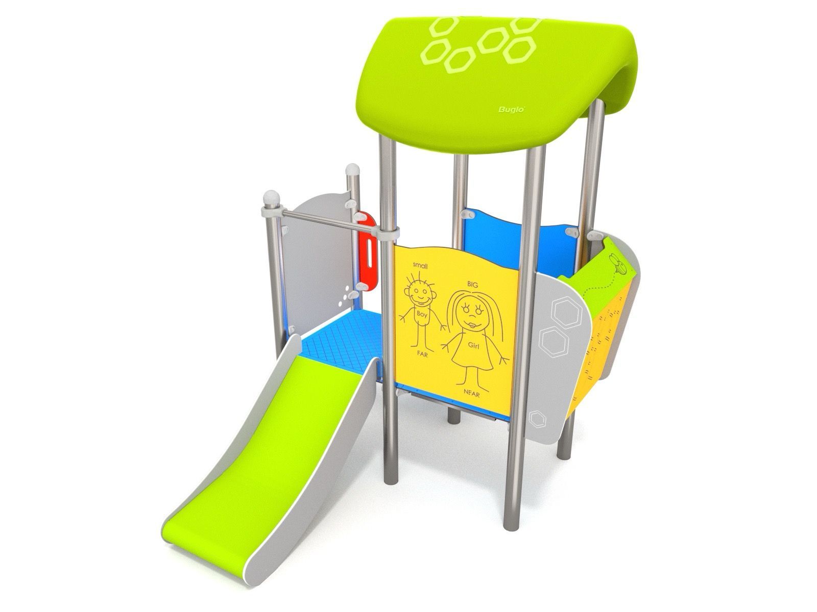 Toddler play unit with slide