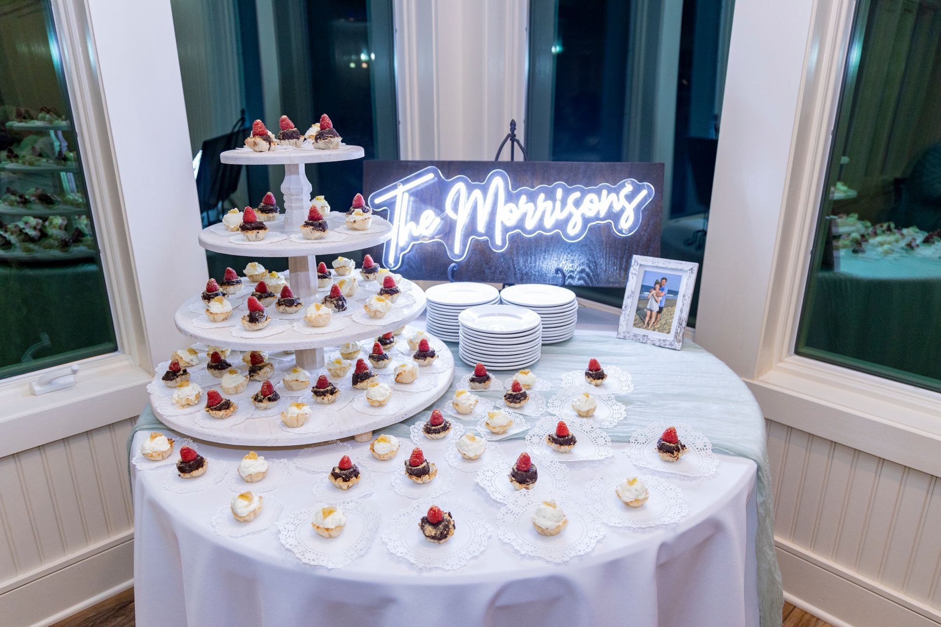 Delicious house made desserts catered by The Pointe Grille for a wedding reception at The Pointe Golf Club wedding venue