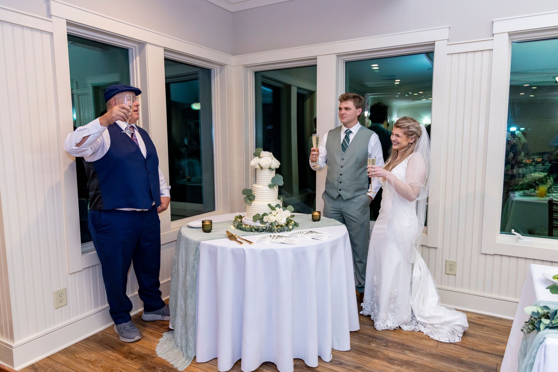 Happy couple enjoying their wedding at The Pointe