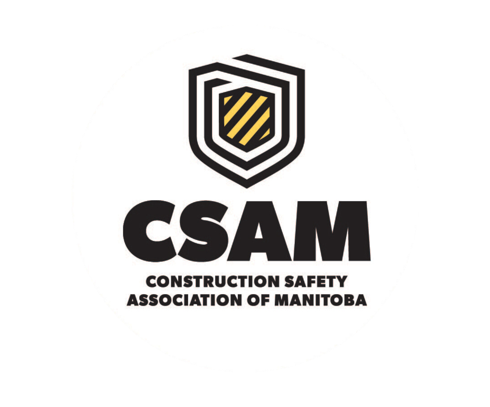 The logo for csam construction safety association of manitoba