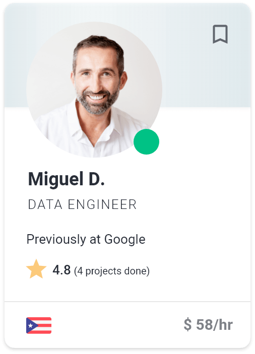 A picture of a man with the name miguel d. on it